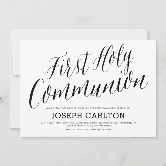 Invitation Première sainte communion (Devant)