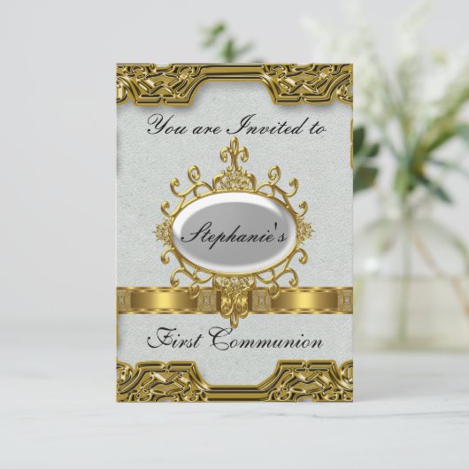 Invitation Première sainte communion (Debout devant)