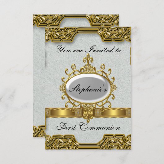 Invitation Première sainte communion (Devant / Derrière)