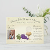 Invitation Première sainte communion (Debout devant)