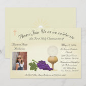 Invitation Première sainte communion (Devant / Derrière)