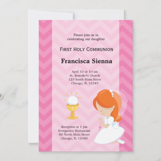 Invitation Première sainte communion (Devant)