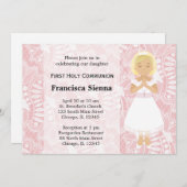 Invitation Première sainte communion (Devant / Derrière)