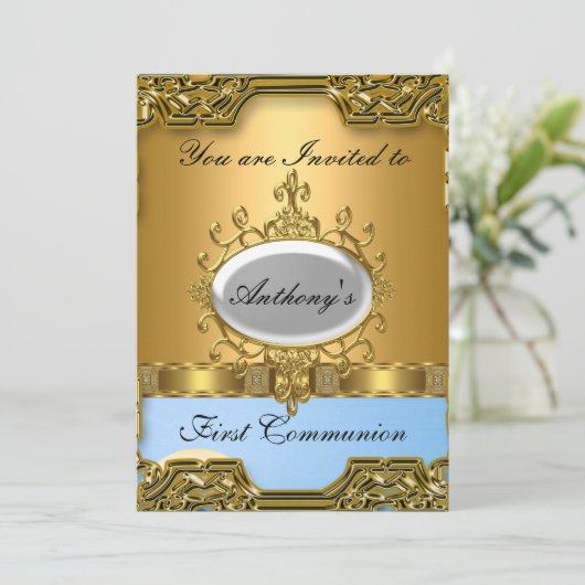 Invitation Première sainte communion (Debout devant)