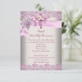 Invitation Première Sainte Communion 1ère Croix Filles Crème  (Debout devant)