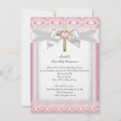 Invitation Première Sainte Communion 1ère Filles croisent den (Devant)