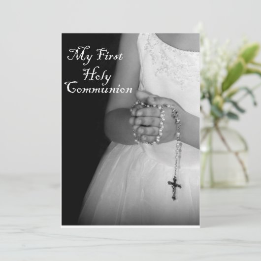 Invitation Première sainte communion 3 (Debout devant)