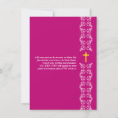 Invitation Première sainte communion baroque Fuchsia Strip (Dos)