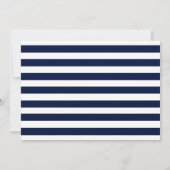 Invitation Première Sainte Communion Bleu Bleu Argent Stripes (Dos)