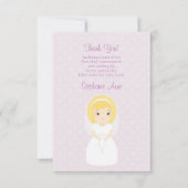 Invitation Première Sainte Communion Blonde Girl (Devant)