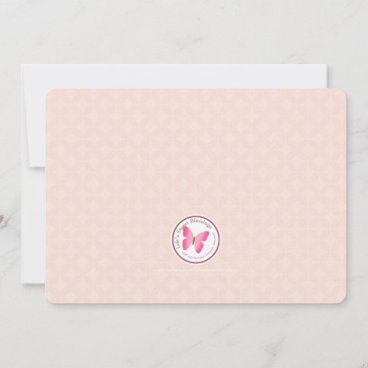 Invitation Première Sainte Communion Brunette Girl (Dos)