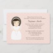 Invitation Première Sainte Communion Brunette Girl (Devant)