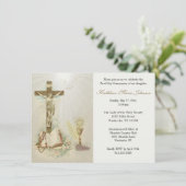 Invitation Première sainte communion catholique de l'enfant (Debout devant)