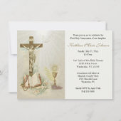 Invitation Première sainte communion catholique de l'enfant (Devant)