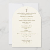 Invitation Première Sainte Communion catholique mariale (Dos)