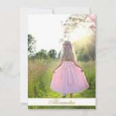 Invitation Première Sainte Communion Couleur d'or personnalis (Devant)