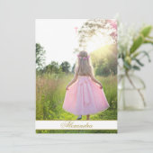 Invitation Première Sainte Communion Couleur d'or personnalis (Debout devant)