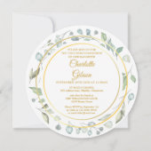 Invitation Première Sainte Communion Couronne de Laurier Circ (Dos)