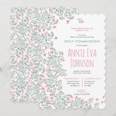 Invitation Première sainte communion des Bougainvilliers (Devant / Derrière)