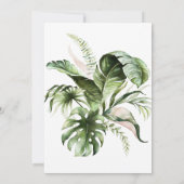 Invitation Première sainte communion des Feuilles tropicaux (Dos)