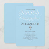 Invitation Première Sainte Communion Élégance TU CHOISIS LA C (Devant / Derrière)