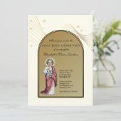 Invitation Première Sainte Communion Élégant Jésus (Debout devant)