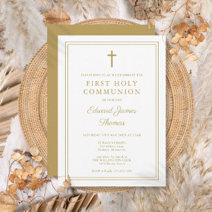 Invitation Première Sainte Communion élégante et moderne avec