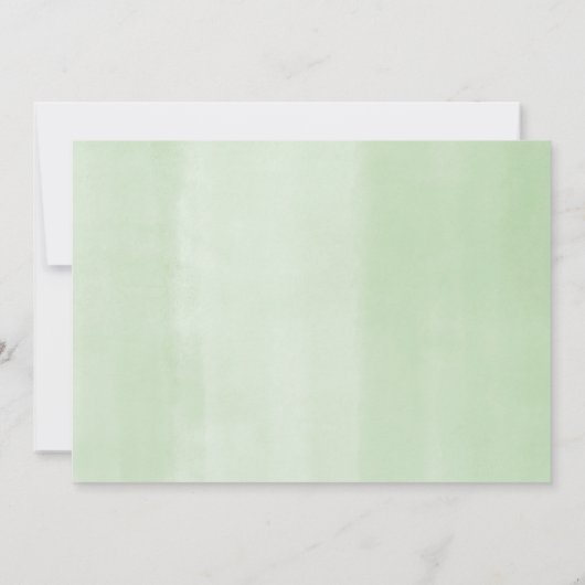 Invitation Première Sainte Communion eucalyptus vert rose (Dos)