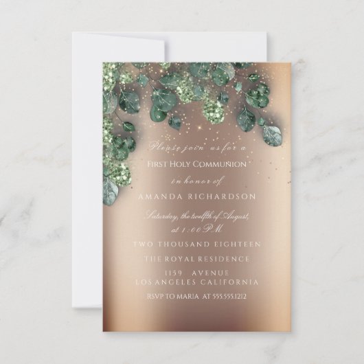 Invitation Première Sainte Communion Événement Chrétien Croi (Devant)
