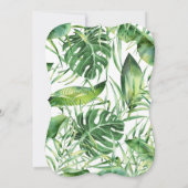 Invitation Première sainte communion florale tropicale hawaïe (Dos)