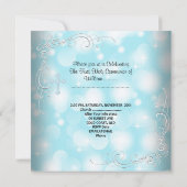 Invitation Première Sainte Communion garçon blanc bleu (Dos)