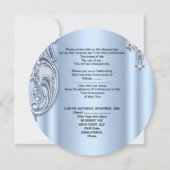 Invitation Première Sainte Communion garçon Bleu Confirmation (Dos)