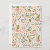 Invitation Première sainte communion modèle floral | Invitati (Dos)