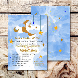 Invitation Première Sainte Communion Photo Twinkle Little Sta