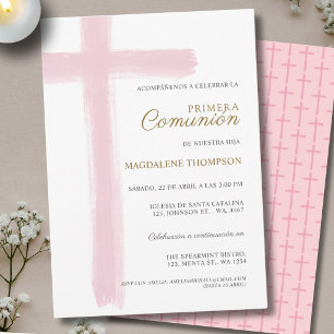Invitation Première Sainte Communion Primera Comunion Fille E