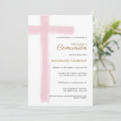 Invitation Première Sainte Communion Primera Comunion Fille E (Debout devant)