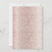 Invitation Première Sainte Communion Rose moderne Or Floral (Dos)