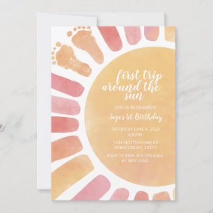 Invitation Première visite autour du soleil 1er anniversaire