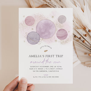 Invitation Première Visite Autour Du Soleil 1Er Anniversaire 