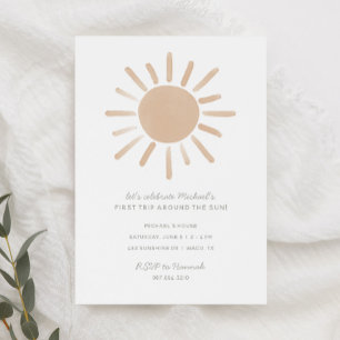 Invitation Première visite autour du soleil 1er anniversaire