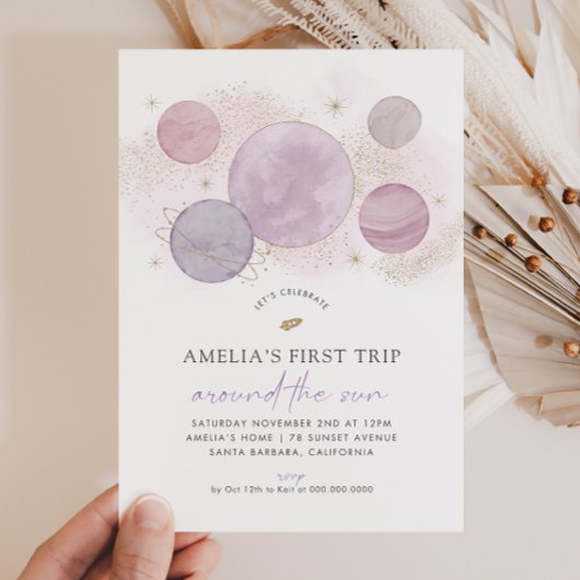 Invitation Première Visite Autour Du Soleil 1Er Anniversaire