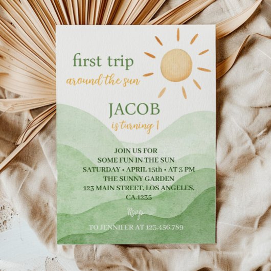 Invitation Première Visite Autour Du Soleil 1Er Anniversaire