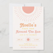 Invitation Première visite de la fille autour du soleil Invit (Devant)