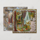 Invitation Première visite de Père Noël Photo de bébé Noël (Devant / Derrière)