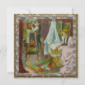 Invitation Première visite de Père Noël Photo de bébé Noël (Devant)