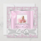 Invitation Premières Filles de fête d'anniversaire Diamants r (Devant)