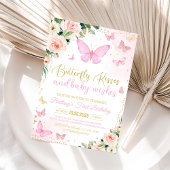 Invitation Premiers baisers de papillon Fête d'anniversaire p