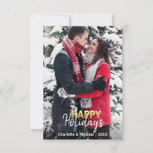 Invitation Premiers Noël Joyeuses Fêtes Mariées Engagées | PH (Devant)