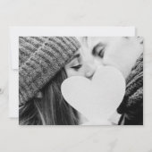 Invitation Premiers Snowflakes Photos Verdure Mariage d'hiver (Dos)