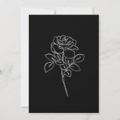 Invitation Premium Black And White French Roses Wedding (Dos)